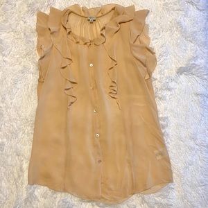 Aritzia sheer sleeveless blouse
